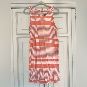 Old Navy Red and White Striped Midi Dress